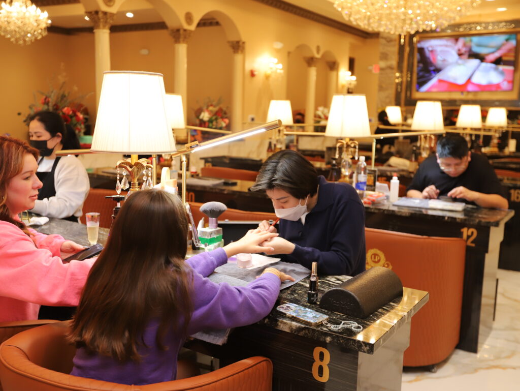 white nails pedicure​