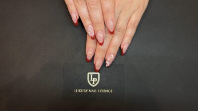 regular manicure with gel top coat​